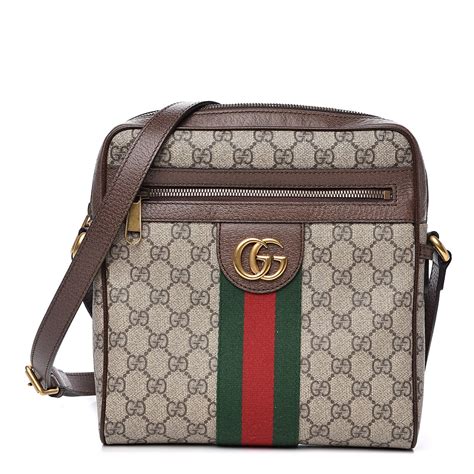 gucci gg supreme monogram web small ophidia shoulder bag brown|ophidia gg small crossbody bag.